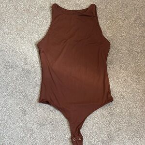 Brown One-Piece Bodysuit